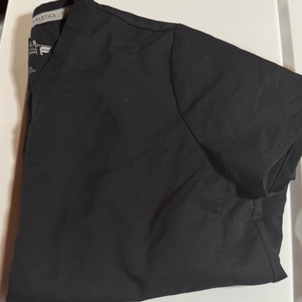 Fabletics Black Short Sleeve Scrub Top